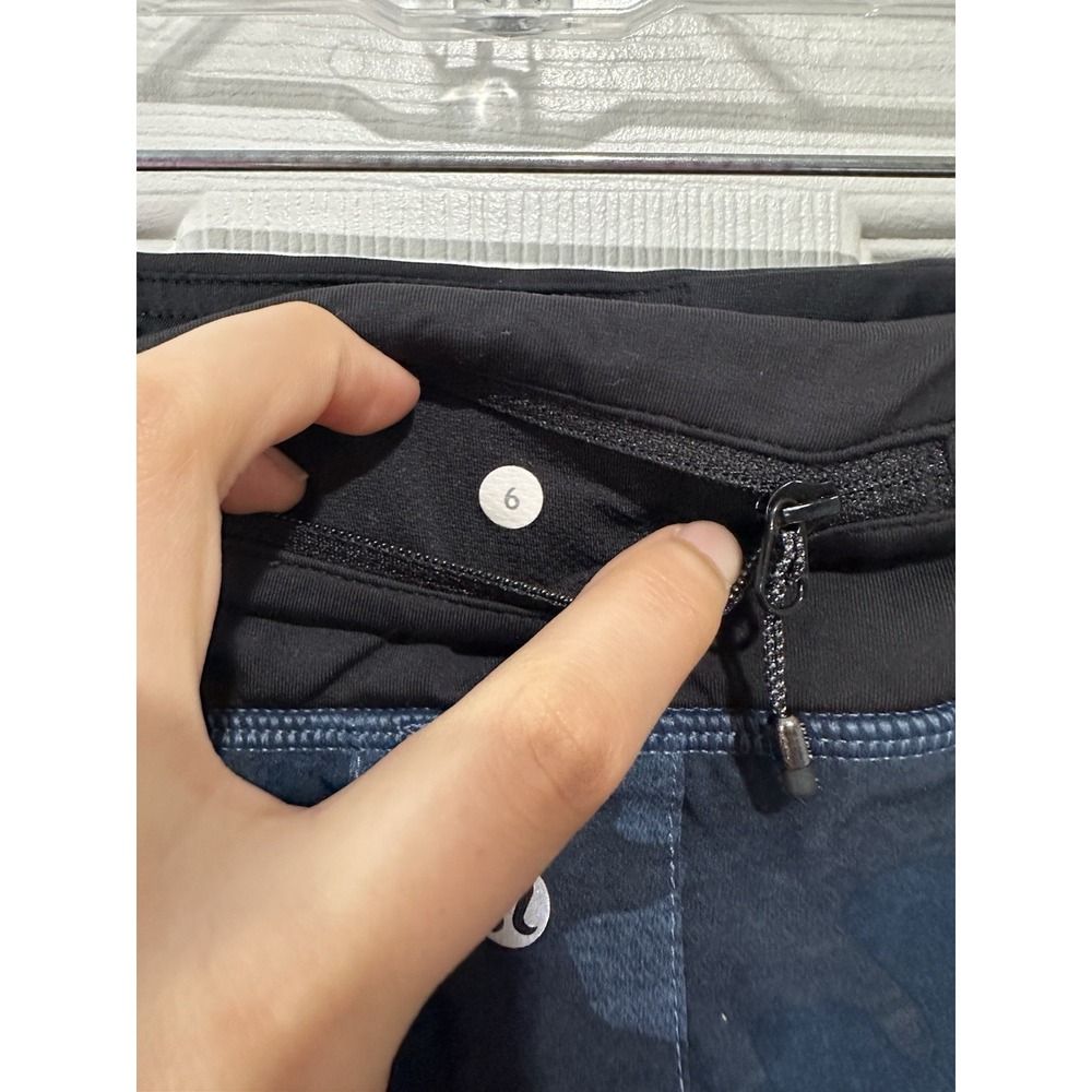 Lululemon Pace Setter Skirt Heathered Texture Lotus Camo Oil Slick Blue Sz‎ 6 - Picture 6 of 7